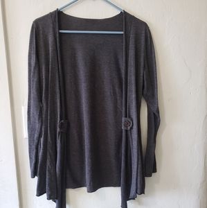 LILLY LOU*LONG SLEEVE GRAY CARDIGAN